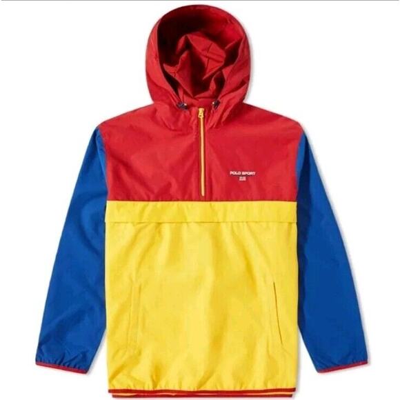 Ralph Lauren Sport Men's Red Rocks 2 Colorblock Packable Anorak Jacket Size Med. - Picture 1 of 11